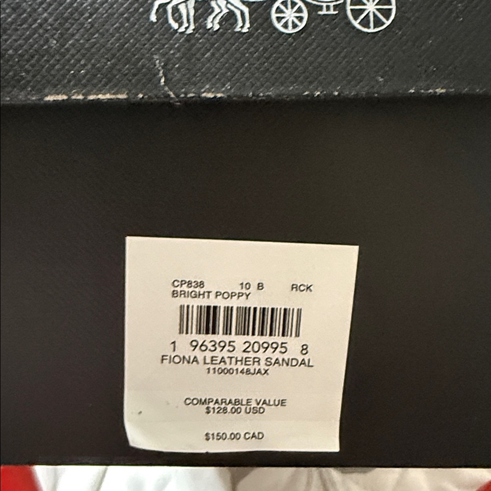 Coach Women's Red Fiona Slide Sandals - Picture 4 of 7
